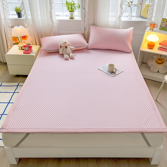 쿨터치 침대매트+베개커버 2p세트(150cm)(핑크)