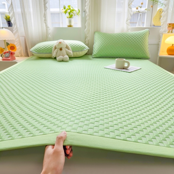 쿨터치 침대매트+베개커버 2p세트(150cm)(그린)