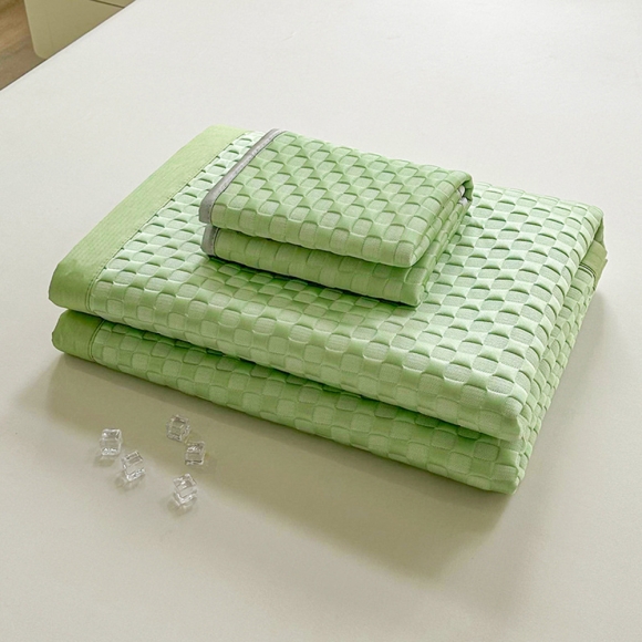 쿨터치 침대매트+베개커버 2p세트(180cm)(그린)