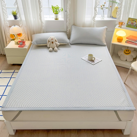 쿨터치 침대매트+베개커버 2p세트(150cm)(그레이)