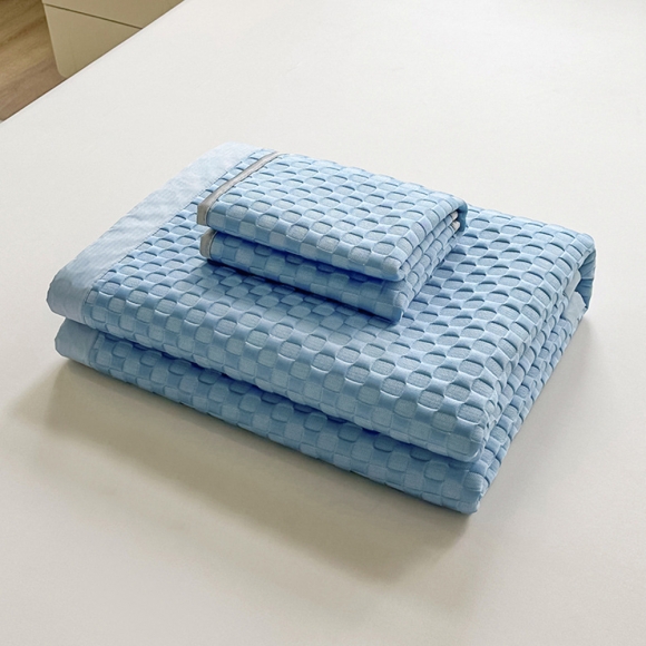 쿨터치 침대패드+베개커버 2p세트(150cm)(블루)
