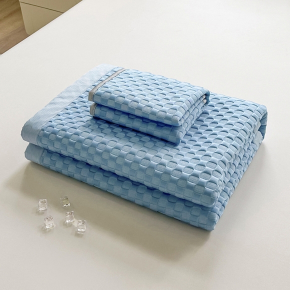 쿨터치 침대매트+베개커버 2p세트(150cm)(블루)