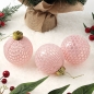 [도토로] 시스루 레이스 장식볼 3p세트(8cm) (핑크+실버그물)