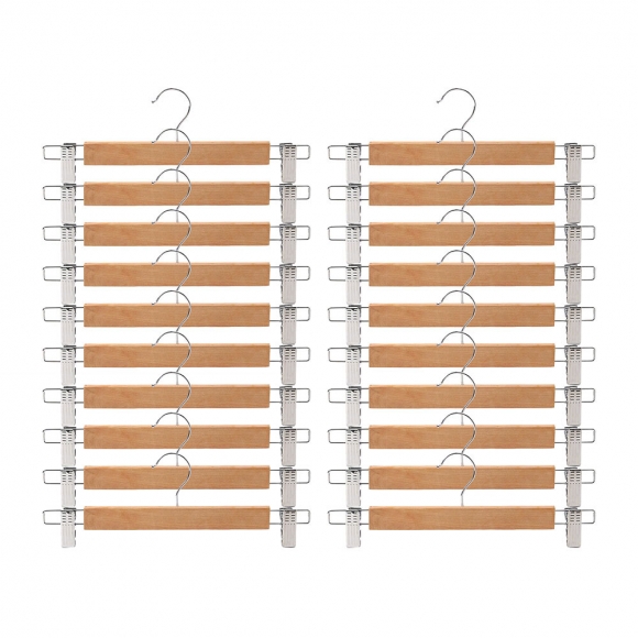 원우드 원목 바지걸이 20p세트(내추럴)