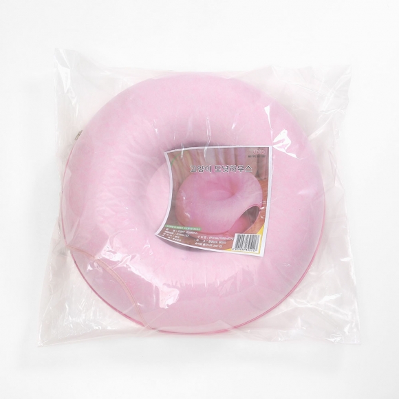 고양이 도넛 터널 숨숨집(50cm) (핑크)