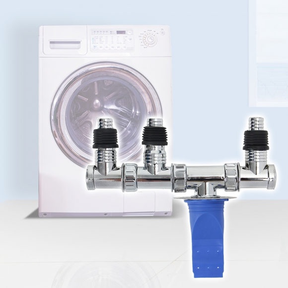 역류냄새방지 세탁기 배수구 트랩 (3구 하수구망)