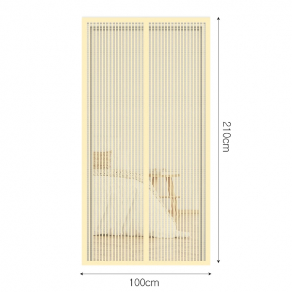 [리빙피스] 방충네트 자석 문 모기장(100x210cm) (아이보리)