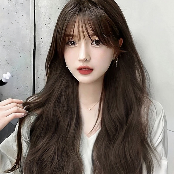 [언니네 가발] 루즈 웨이브 긴머리 통가발(브라운)