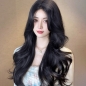 [언니네 가발] 빌드펌 웨이브 긴머리 통가발(블랙)   