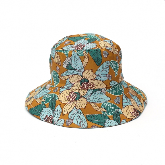 플라워 마스크 일체형 모자(머스타드)