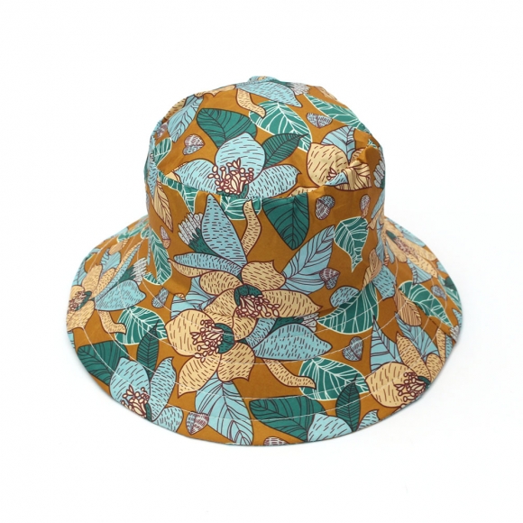 플라워 마스크 일체형 모자(머스타드)