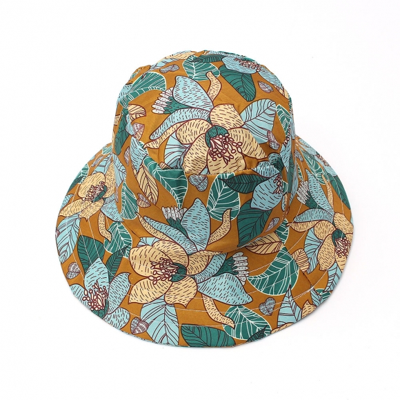 플라워 마스크 일체형 모자(머스타드)