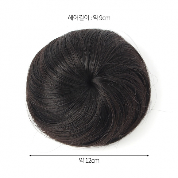 [언니네 가발] 똥머리 헤어망 가발(내추럴블랙)