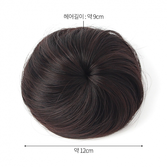 [언니네 가발] 똥머리 헤어망 가발(브라운)