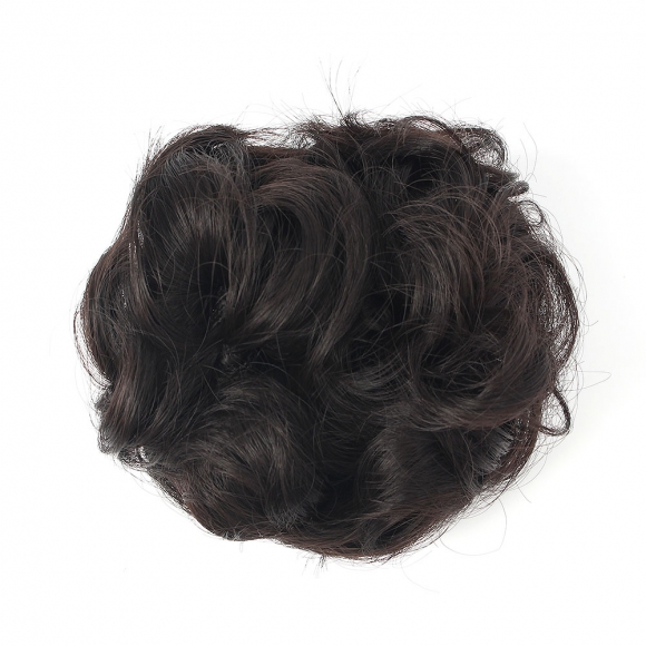 [언니네 가발] 똥머리 집게핀 가발(파마머리) (내추럴블랙)  