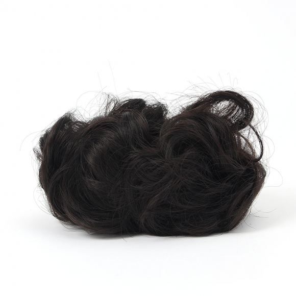 [언니네 가발] 똥머리 집게핀 가발(파마머리) (내추럴블랙)  