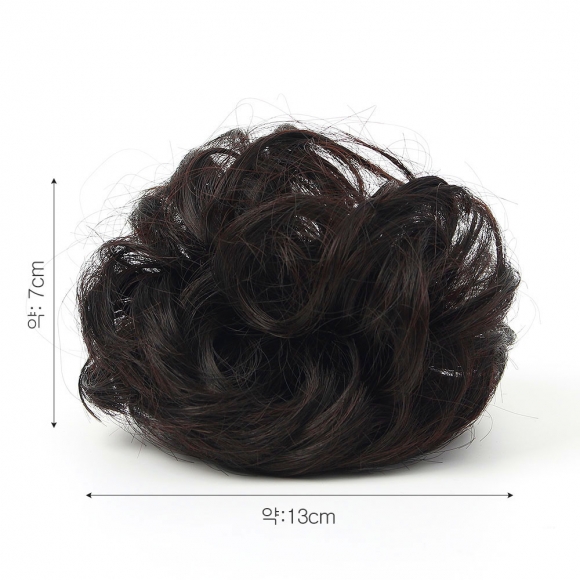 [언니네 가발] 웨이브 올림머리 집게핀 가발(브라운)