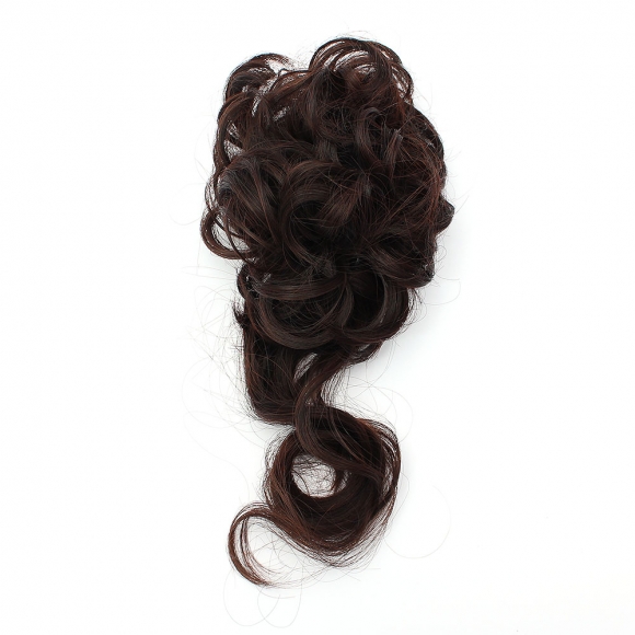 [언니네 가발] 웨이브 올림머리 집게핀 가발(브라운)