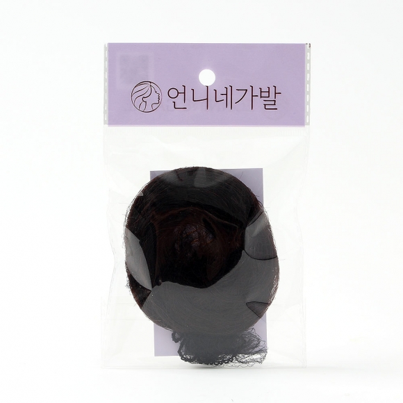 [언니네 가발] 인모 올림머리 곱창밴드 가발(생머리) (브라운)   