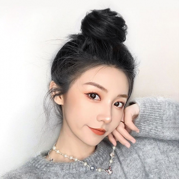 [언니네 가발] 뷰티 올림머리 곱창밴드 가발(내추럴블랙)  