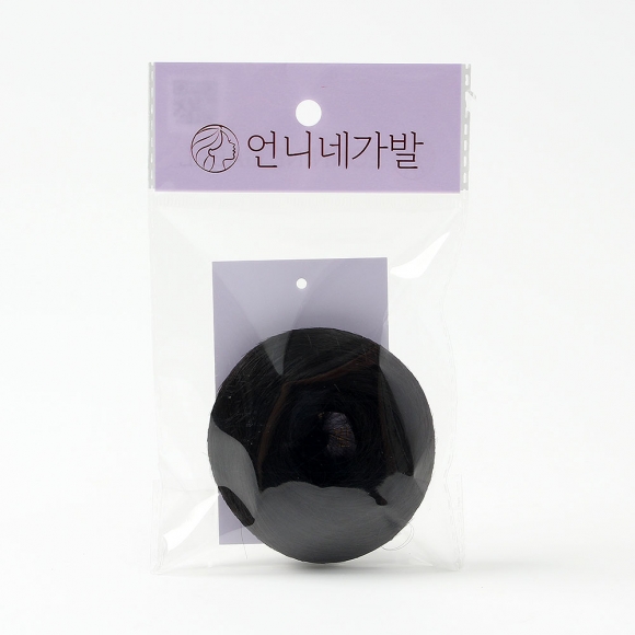 [언니네 가발] 뷰티 올림머리 곱창밴드 가발(내추럴블랙)  