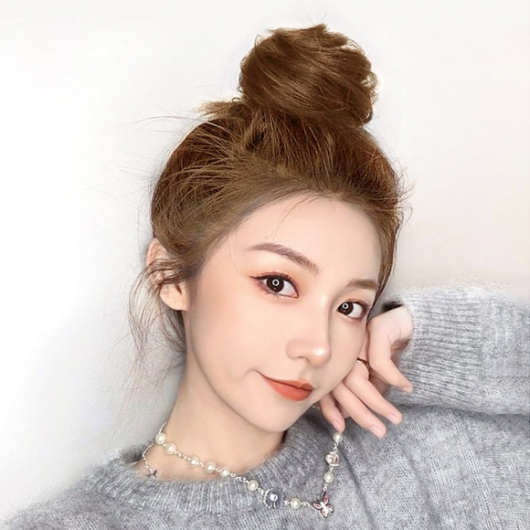 [언니네 가발] 뷰티 올림머리 곱창밴드 가발(라이트브라운)   