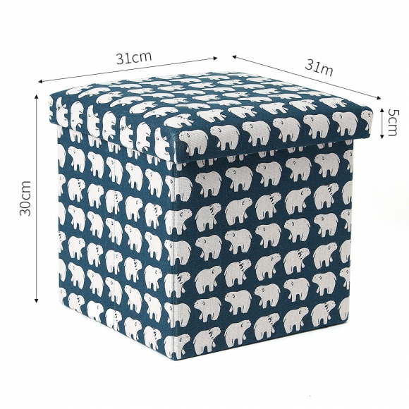 온하우스 패브릭 수납의자(북극곰)