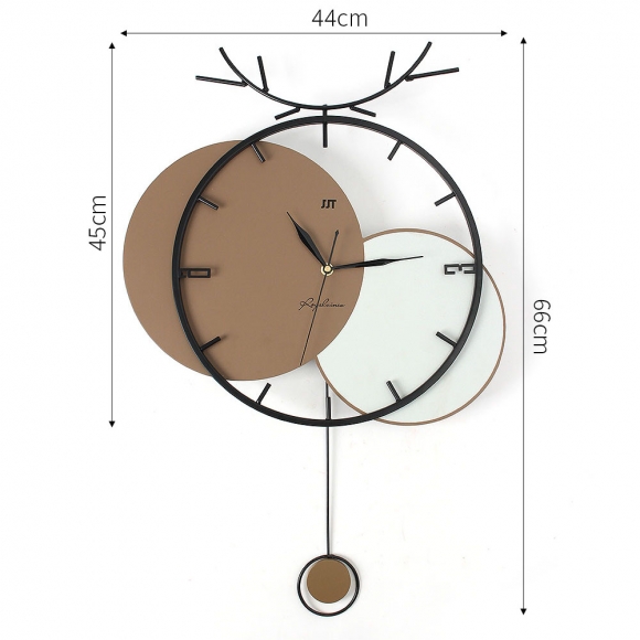 사슴뿔 인테리어 추 벽시계 C-1