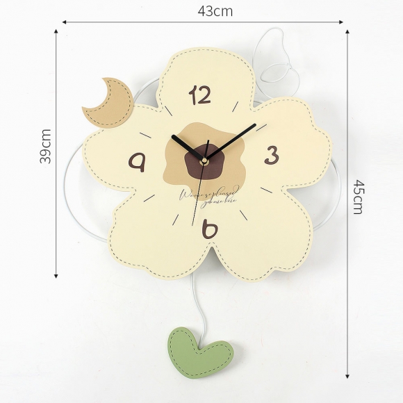 봄플라워 인테리어 추 벽시계