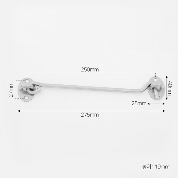 [영달철물] 빗장걸이 잠금쇠 4p세트(275mm)