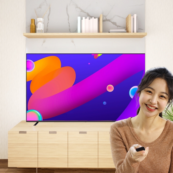 [에코비전] 50형 TV UHD 제로베젤 스탠드형 고객직접설치