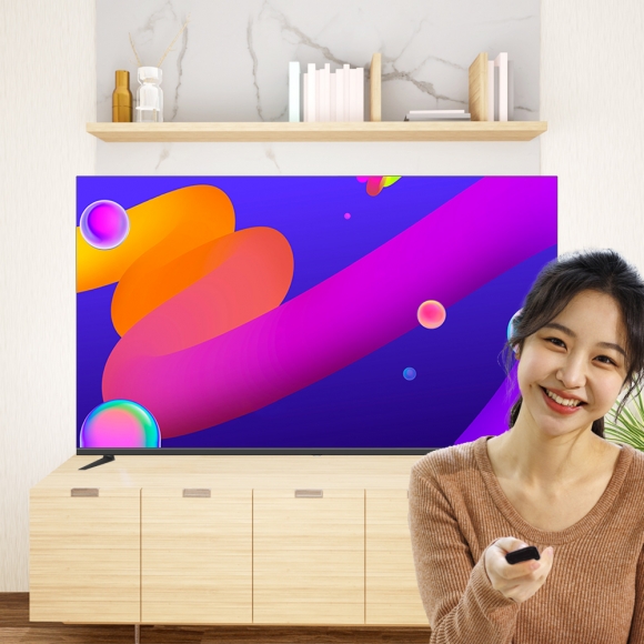 [에코비전] 55형 TV UHD 제로베젤 스탠드형 고객직접설치