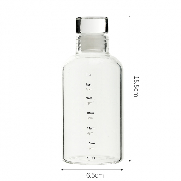 하루워터 내열유리 시간 물병(300ml)