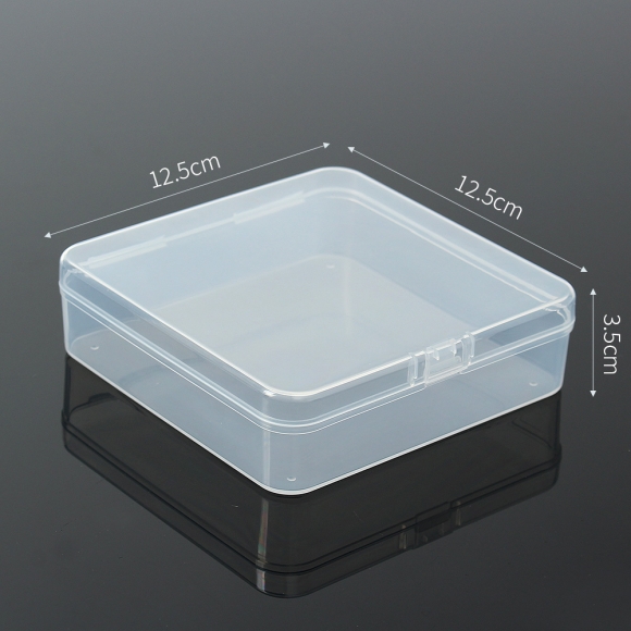 정사각 미니 플라스틱 수납케이스 2p세트(12.5x12.5cm)