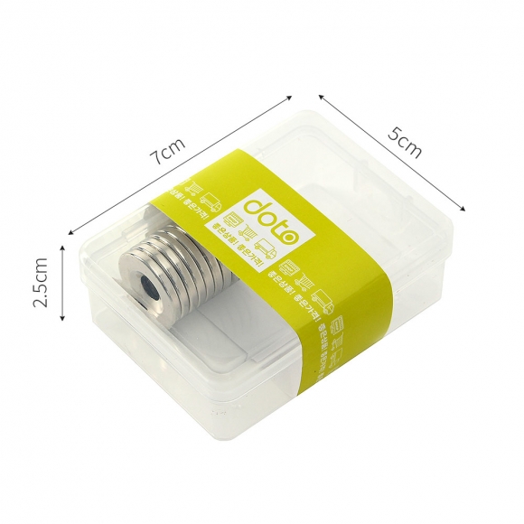 [몬스터킹] 네오디뮴 원형사라 자석 10개입(20x3mm) (홀12/6)   