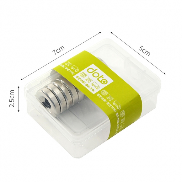 [몬스터킹] 네오디뮴 원형사라 자석 10개입(20x5mm) (홀12/6)      