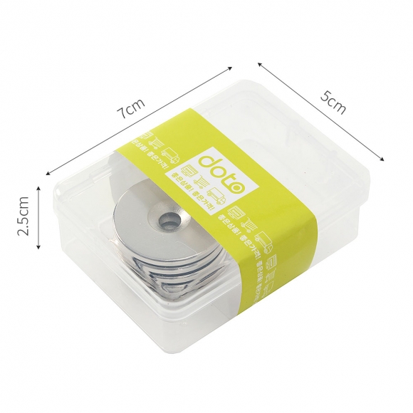 [몬스터킹] 네오디뮴 원형사라 자석 5개입(30x3mm) (홀10/5)      