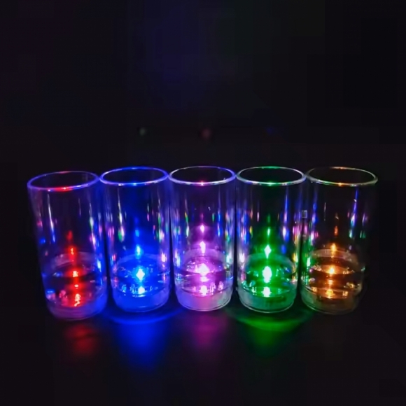 홈파티 붙이는 LED 컵받침 2p세트(5cm) (7컬러)