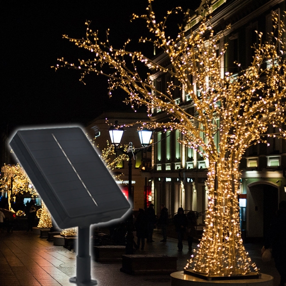 [도토로] 태양광 LED 1000구 줄전구(100m) (웜색)