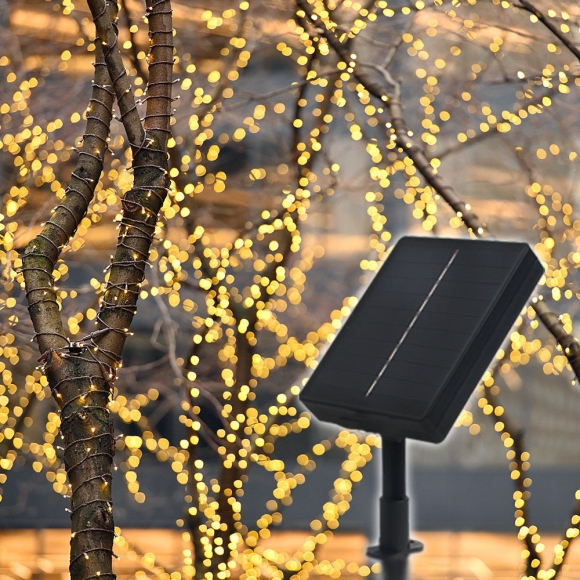 [도토로] 태양광 LED 1000구 줄전구(100m) (웜색)