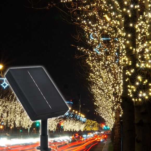 [도토로] 태양광 LED 1000구 줄전구(100m) (웜색)