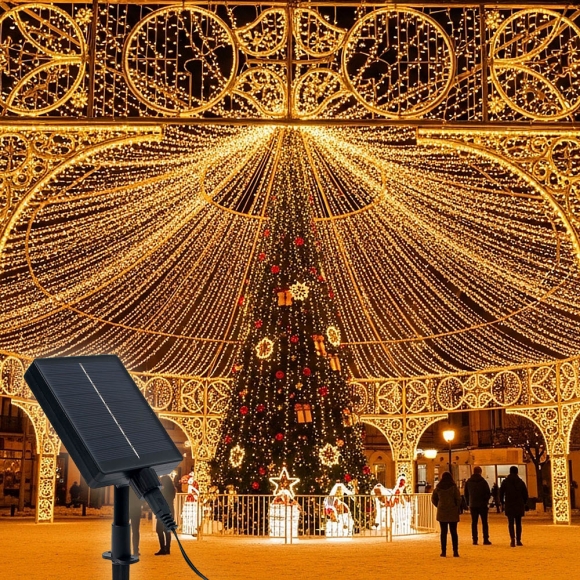 [도토로] 태양광 LED 1000구 줄전구(100m) (웜색)