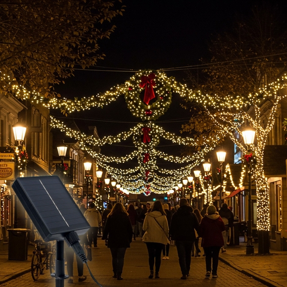 [도토로] 태양광 LED 1000구 줄전구(100m) (웜색)
