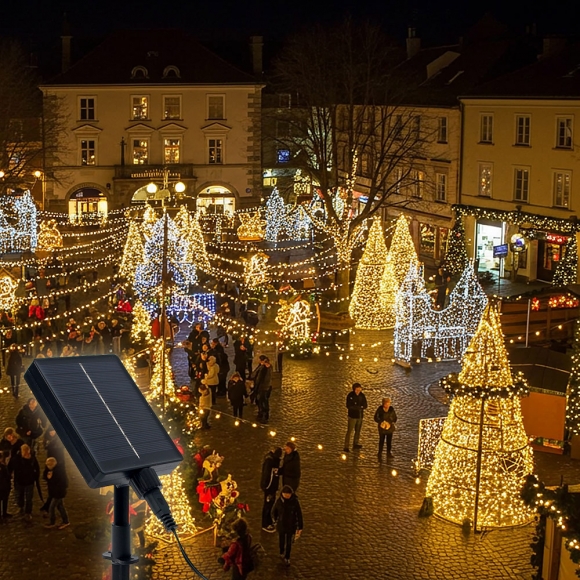 [도토로] 태양광 LED 1000구 줄전구(100m) (웜색)