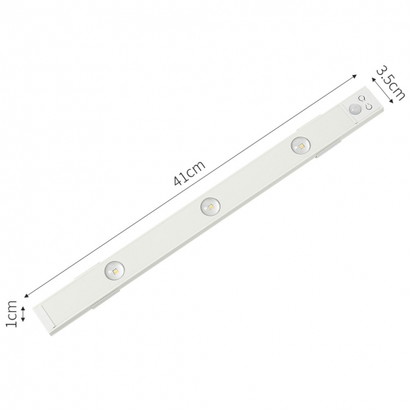 USB충전 무선 LED 센서등(40cm) (화이트)