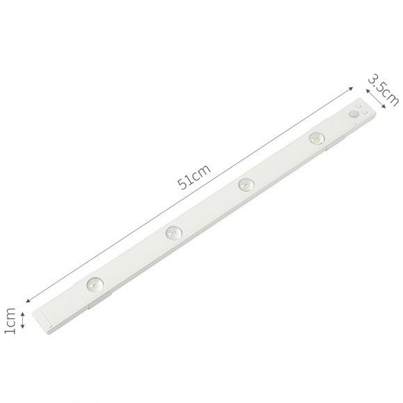 USB충전 무선 LED 센서등(50cm) (화이트)