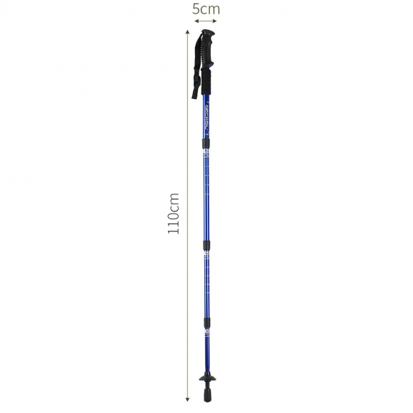 원마운트 4단 길이조절 등산스틱(110cm) (블루)