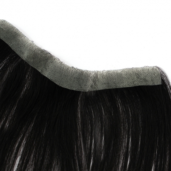 [언니네 가발] 접착식 인모 헤어라인 부분가발(접착면1.5cm) (15x16.5cm)