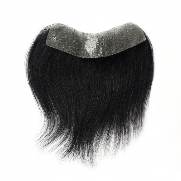 [언니네 가발] 접착식 인모 헤어라인 부분가발(접착면4cm) (18x16.5cm)