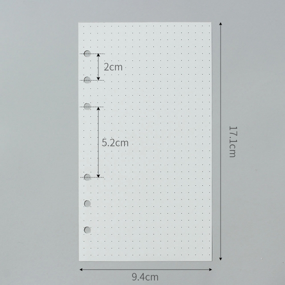 채움 6공 도트 다이어리 속지 135매(A6)